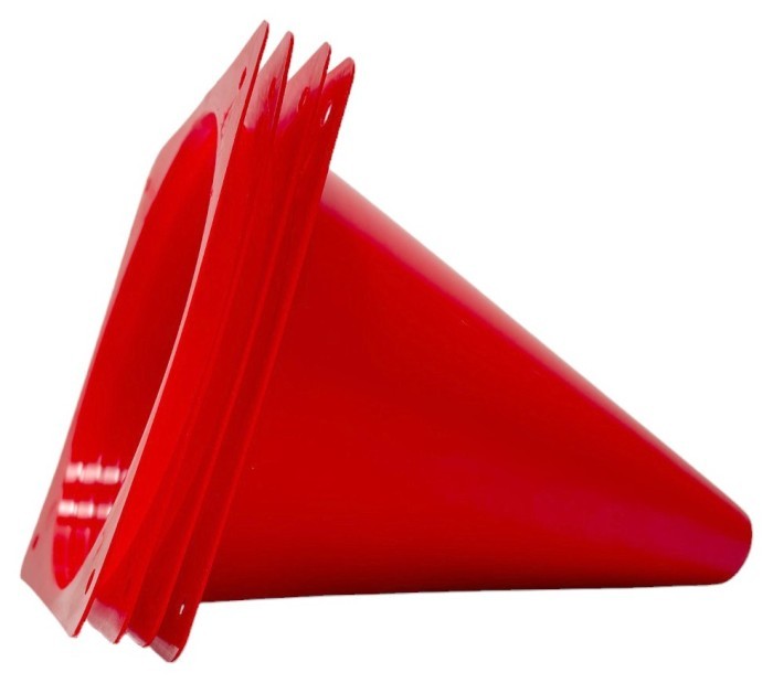 Конуси-фішки спортивні EasyFit 17 см (набір з 4 штук) червоні