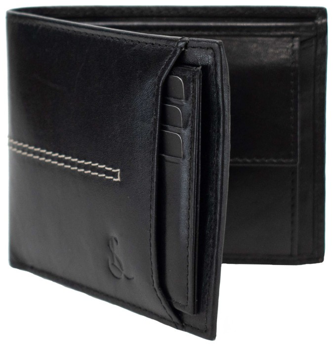 Портмоне чоловіче шкіряне Semi Line RFID Black (P8267-0)