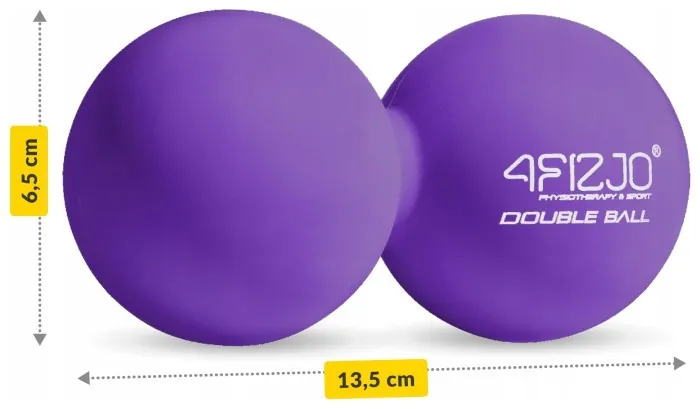 Масажний м'яч подвійний 4FIZJO Lacrosse Double Ball 6.5 x 13.5 см Purple (P-5907739314338)