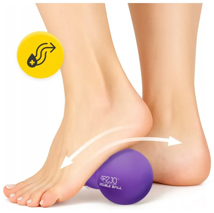 Масажний м'яч подвійний 4FIZJO Lacrosse Double Ball 6.5 x 13.5 см Purple (P-5907739314338)