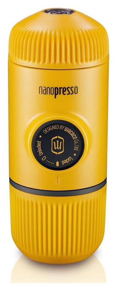 Портативная эспрессо-кофеварка Wacaco Nanopresso желтая, механическая, для молотого кофе