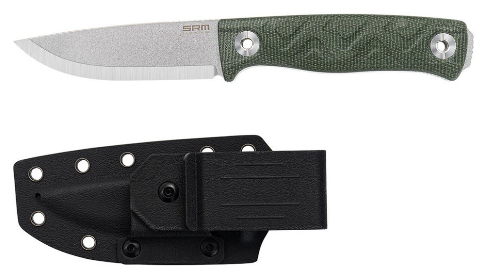 Нож с чехлом SRM 702T-MP, темно-зеленый