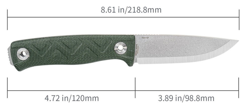 Нож с чехлом SRM 702T-MP, темно-зеленый