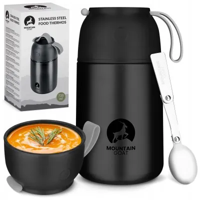 Термос для їжі Mountain Goat 0.72 л з ложкою Black (P-5905973406956)