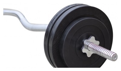 Штанга с резиновыми дисками RN-Sport W-образная 50 кг