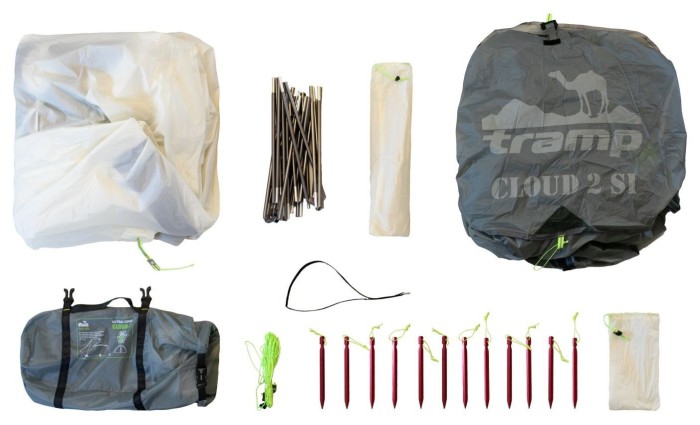 Намет Tramp Cloud 2 Si світло-сірий, укр, укр