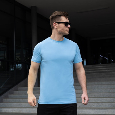 Мужская футболка голубая Pobedov Peremoga