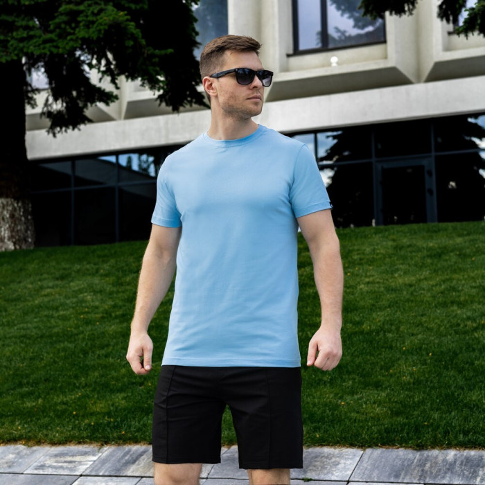 Мужская футболка голубая Pobedov Peremoga