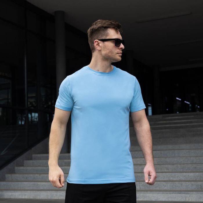 Мужская футболка голубая Pobedov Peremoga