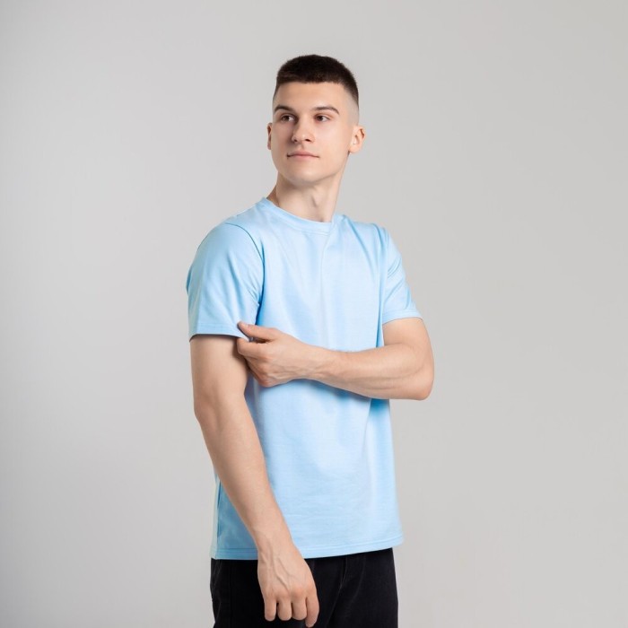 Мужская футболка голубая Pobedov Peremoga