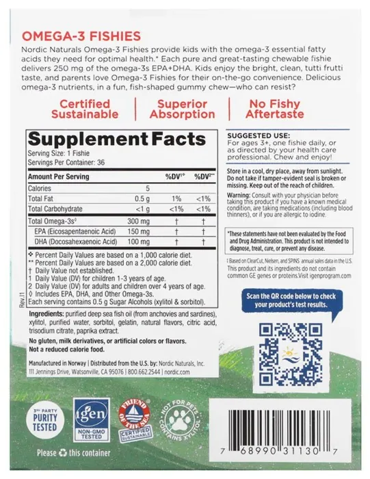 Nordic Omega-3 - 36 Fishies