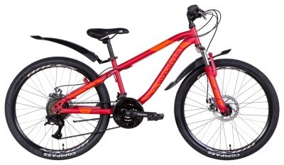 Велосипед 24" Discovery FLINT AM DD 2022 (красный (м))