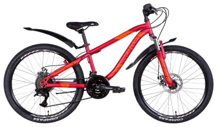 Велосипед 24" Discovery FLINT AM DD 2022 (красный (м))