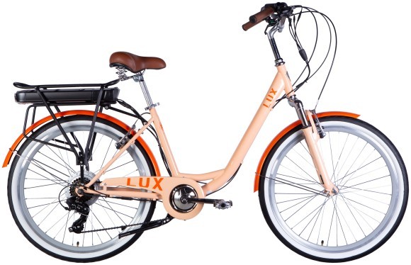 Велосипед з електроприводом 26" ST Dorozhnik eLUX Vbr FR рама-17" 36B 12.5А*г 500Вт пудровий PANTONE 162 C 2025