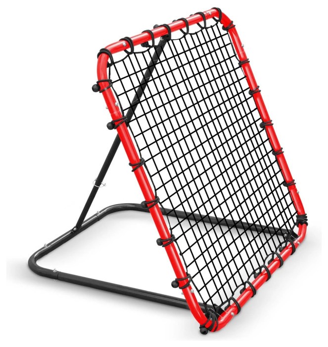 Сітка тренувальна для футболу Neo-Sport NS-491 Rebounder 120 x 120 х 107 см, червона