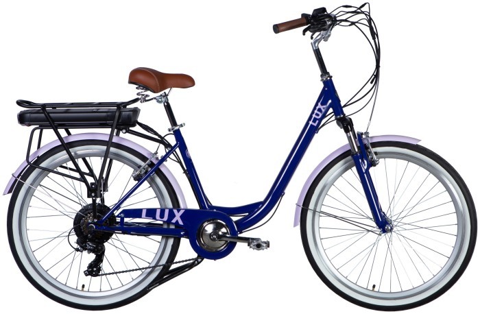 Велосипед с электроприводом 26" ST Dorozhnik eLUX Vbr FR рама-17" 36B 12.5А*ч 500Вт сиреневый YS 7102 60% matt 2025 крылья, крыло пер., крыло зад., подножка