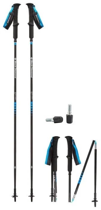 Треккинговые палки Black Diamond Distance Carbon Z, 100 см, Black