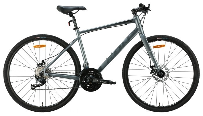 Велосипед AL 28" Leon HD 80 DD рама-19" серый с черным (матовый) 2024