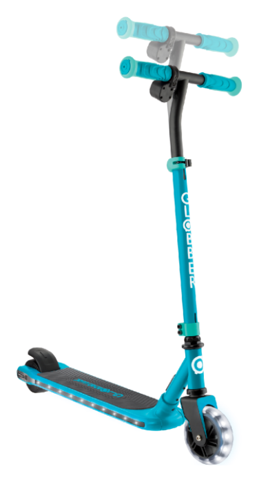 Електросамокат GLOBBER серії E-MOTION 6 зелений, з підсвіткою, 50кг, 6+, 2 колеса