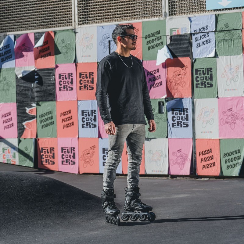 Фріскейтові роликові ковзани Flying Eagle X7D Reaver чорні, укр, укр