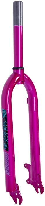 Вилка 24 жорстка сталь 1-1/8 rod-200 б/різьб. disc рожевий YS 7479, укр, укр