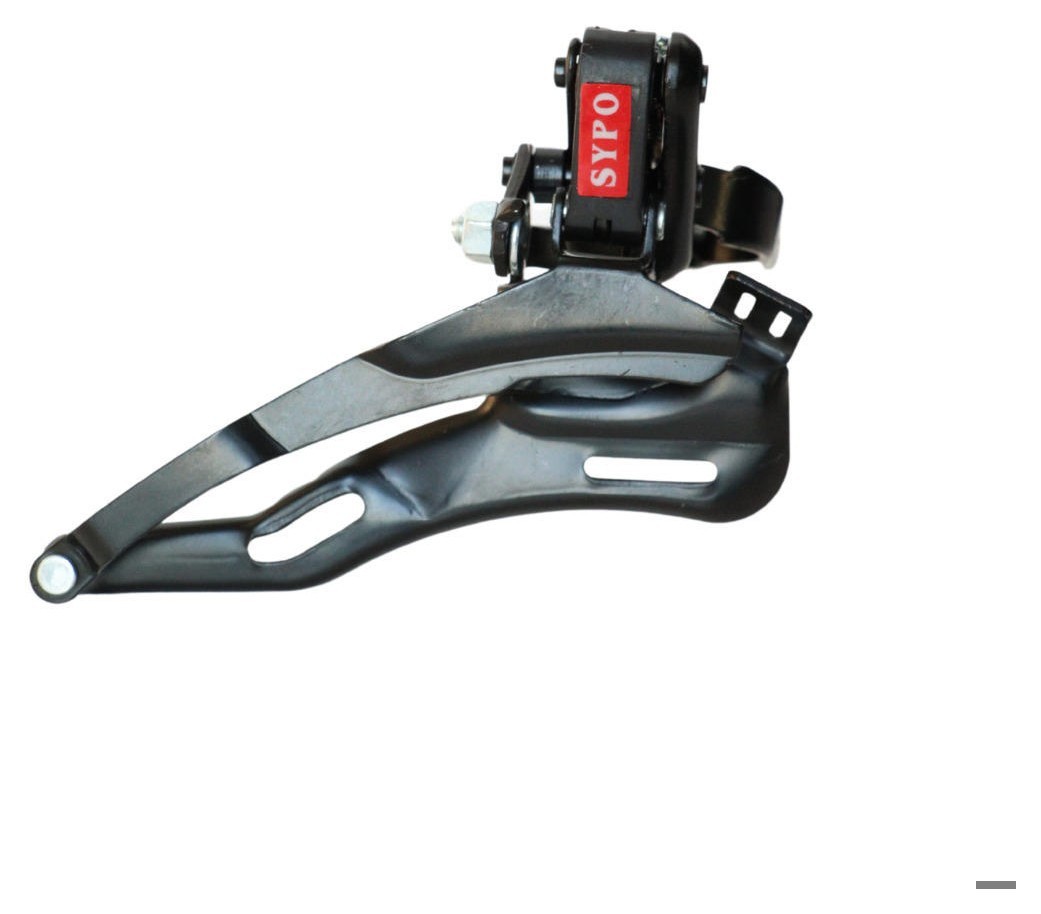 Переключатель перед. нижний хомут в/тяга max-48T под трубу 28,6мм черный SYPO YD-Q40