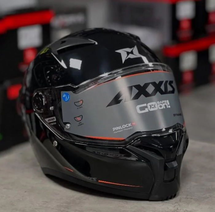 Мотошолом AXXIS FENIX SOLID A1 Gloss Black