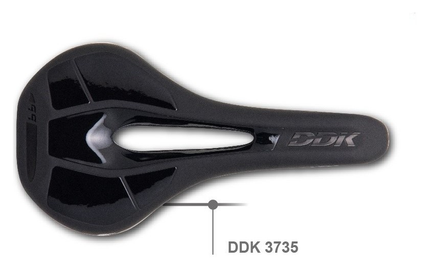 Сідло спортивне з отвором DDK 3735 272*140 чорне (чорний з білим)