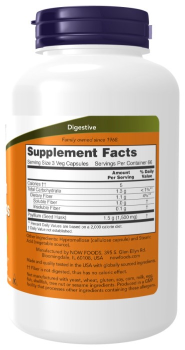 Psyllium Husk Caps 500 mg - 500 vcaps