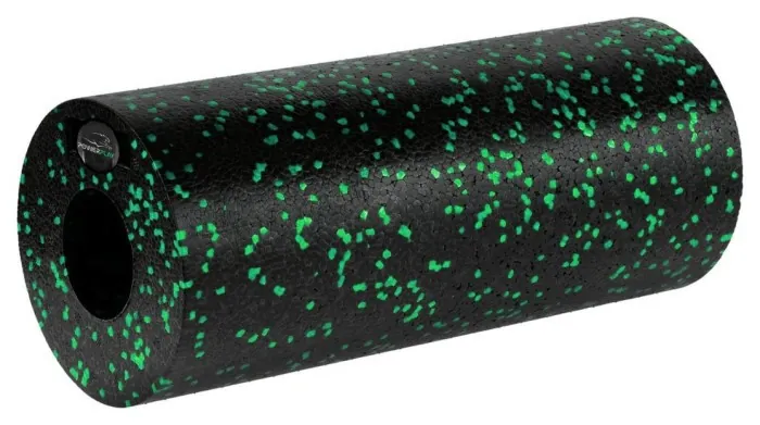 Массажный ролик (роллер) гладкий PowerPlay PP-4348 2 in 1 EPP Foam Roller Черно/Зеленый (33x14см.)