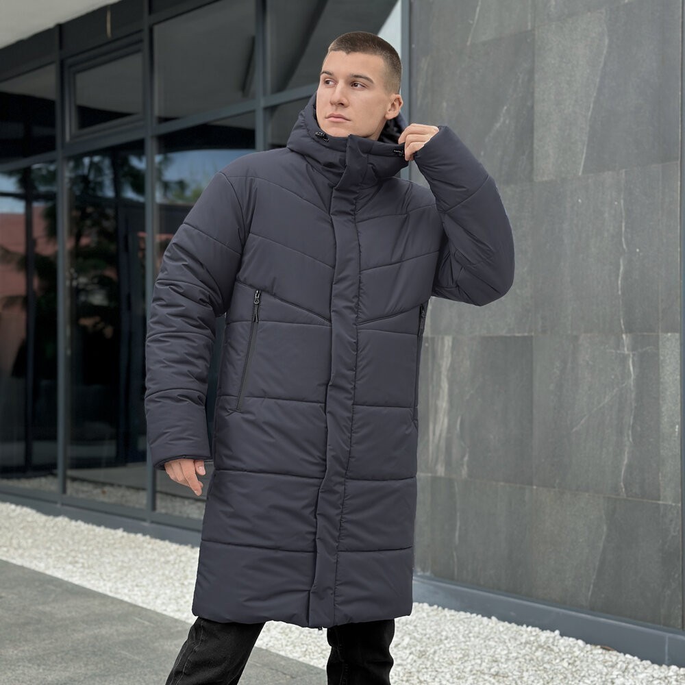 Зимняя мужская куртка темно-серая Pobedov Legas