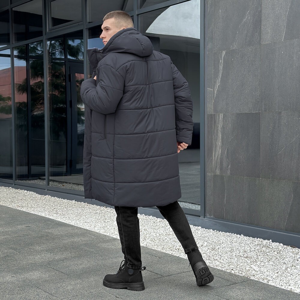 Зимняя мужская куртка темно-серая Pobedov Legas