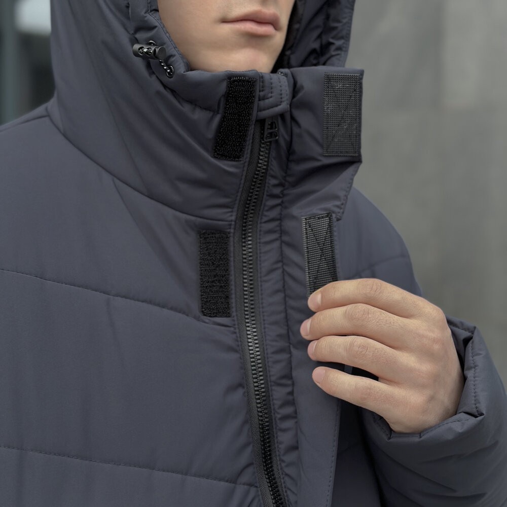 Зимняя мужская куртка темно-серая Pobedov Legas