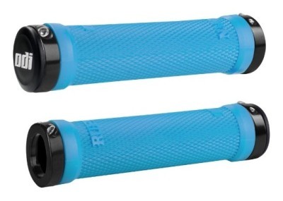 Гріпси ODI Ruffian MTB Lock-On Bonus Pack Bright Blue w/Black Clamps, сині з чорними замками