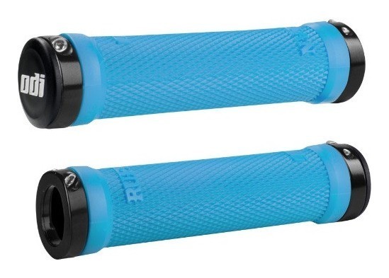 Гріпси ODI Ruffian MTB Lock-On Bonus Pack Bright Blue w/Black Clamps, сині з чорними замками