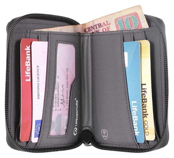 Кошелек Lifeventure Recycled RFID Bi-Fold Wallet grey
