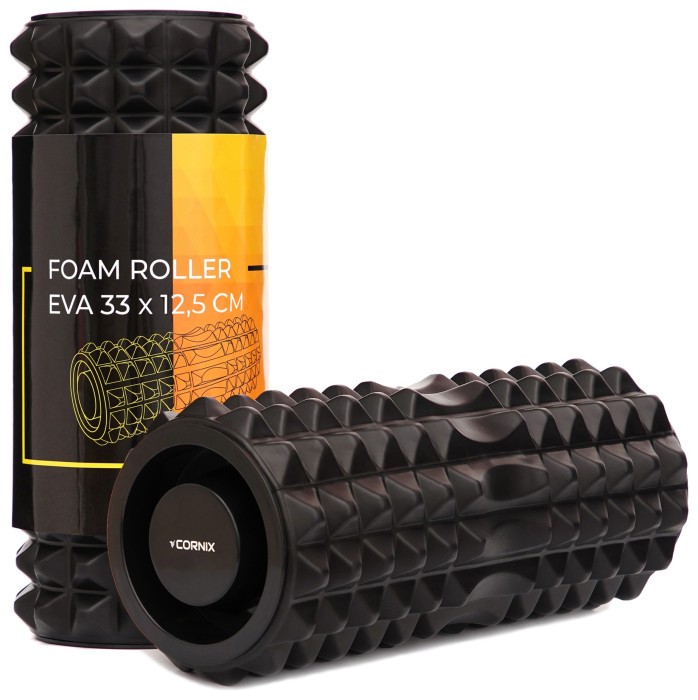 Масажний ролик Cornix EVA 33 x 12.5 см (валик, роллер) XR-0341 Black