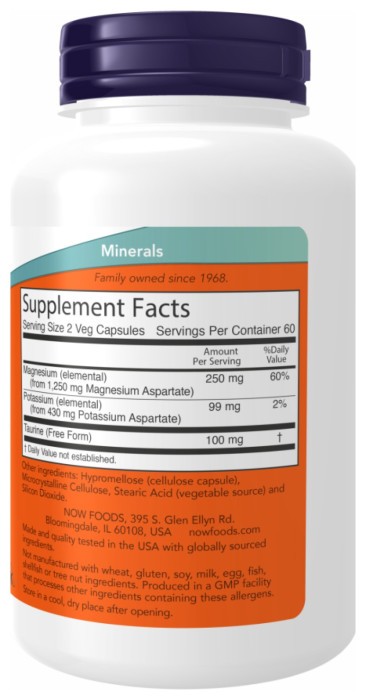 Magnesium & Potassium Aspartate - 120 vcaps
