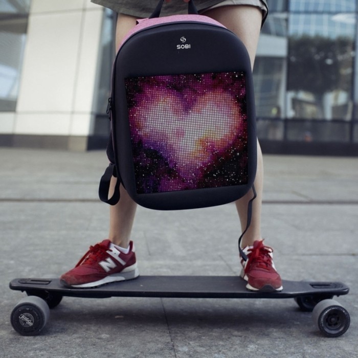 Рюкзак Sobi Pixel SB9702 Pink із LED екраном
