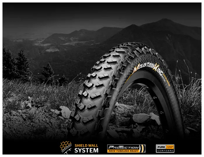 Покришка Continental Mountain King 2.3, 29 " x2.30, 58-622, Foldable, PureGrip, ShieldWall System, 845гр., чорний