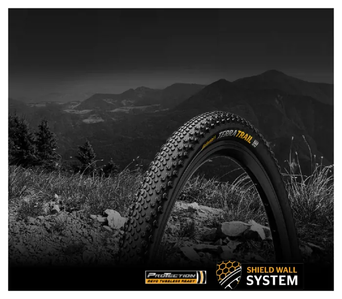Покришка безкамерна Continental Terra Trail ShieldWall 28" | 700 x 40C | 28 x 1.50 чорна, складна, skin SL