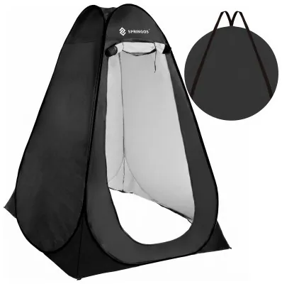 Намет туалет-душ, переодягальня Springos Pop-Up 190 x 120 x 120 см саморозкладний PT036 Black