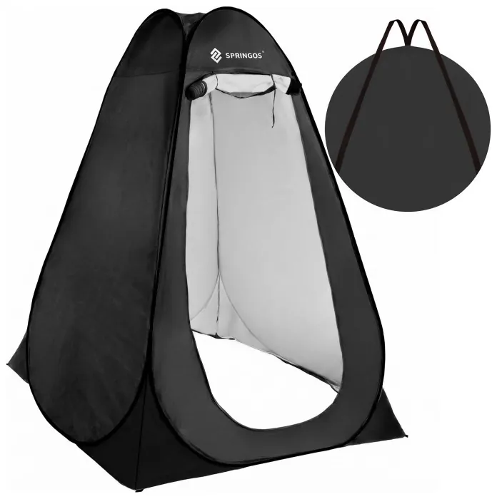 Намет туалет-душ, переодягальня Springos Pop-Up 190 x 120 x 120 см саморозкладний PT036 Black