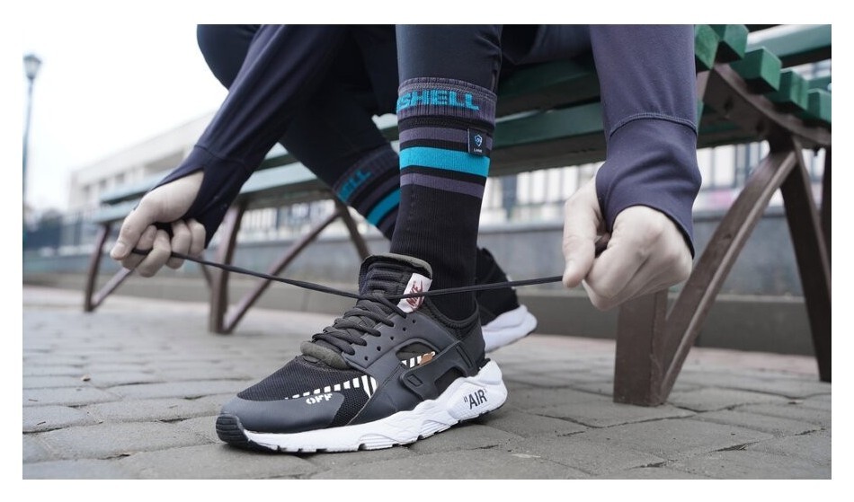 Шкарпетки водонепроникні Dexshell Ultra Dri Sports, р-р XL, з блакитною смугою, укр, укр