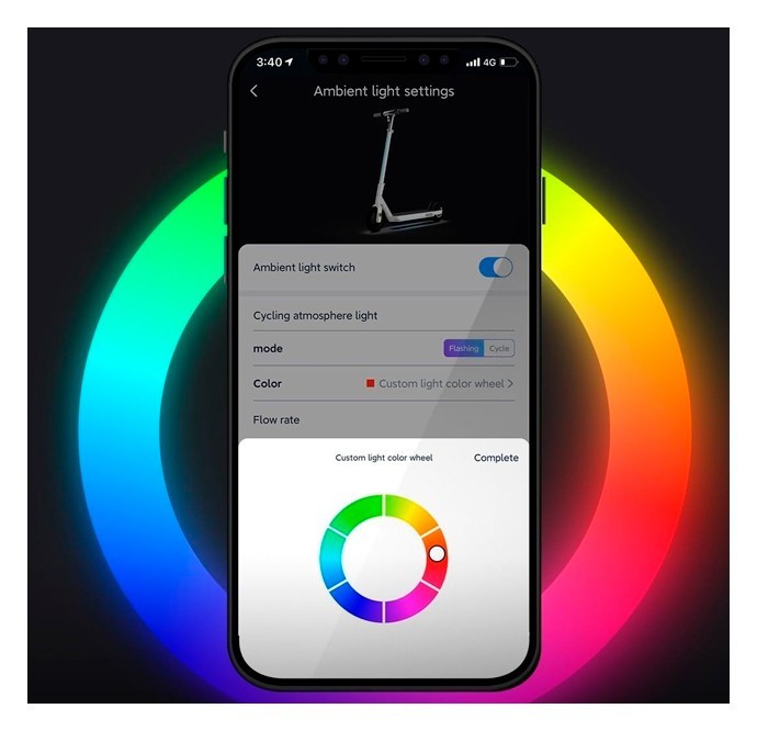 Електросамокат OKAI ES20-NEON White 9", 300(600)W, 9.8Ah, 40km, 25km\h, 20%, NFC, App, 16kg