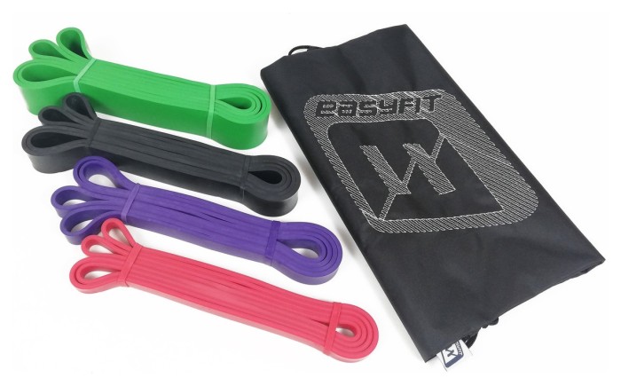 Резиновые петли EasyFit: набор 2-65 кг (4 шт)