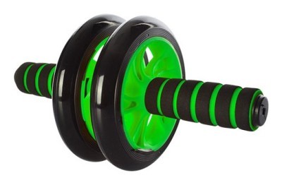 Ролик для пресса двойной EasyFit с ковриком Зеленый