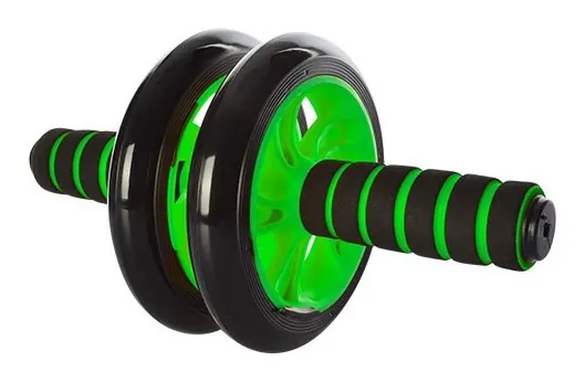 Ролик для пресу подвійний EasyFit з килимком Зелений (EFIT_EF-1352-G)