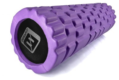 Масажний ролер EasyFit Solid Grid Roller Mini 30 см фіолетовий