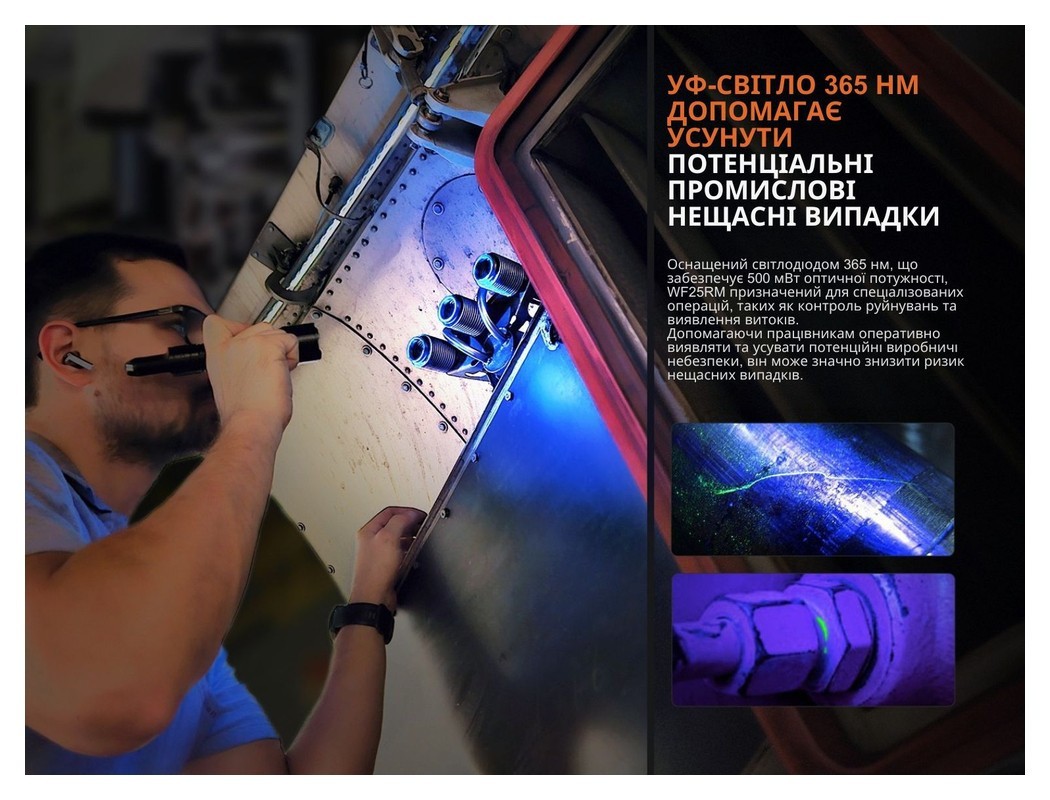 Ліхтар професійний Fenix WF25RM з магнітною зарядкою, укр, укр